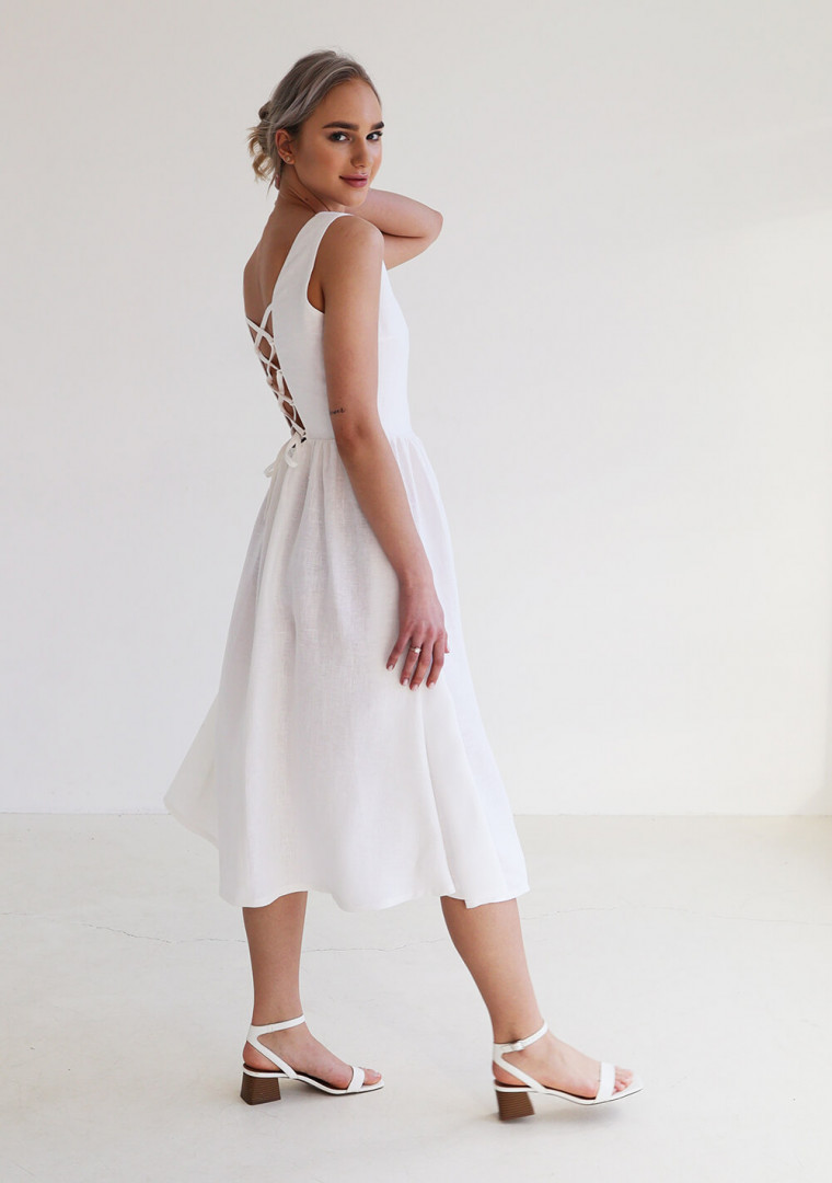 A line summer linen dress Lilly