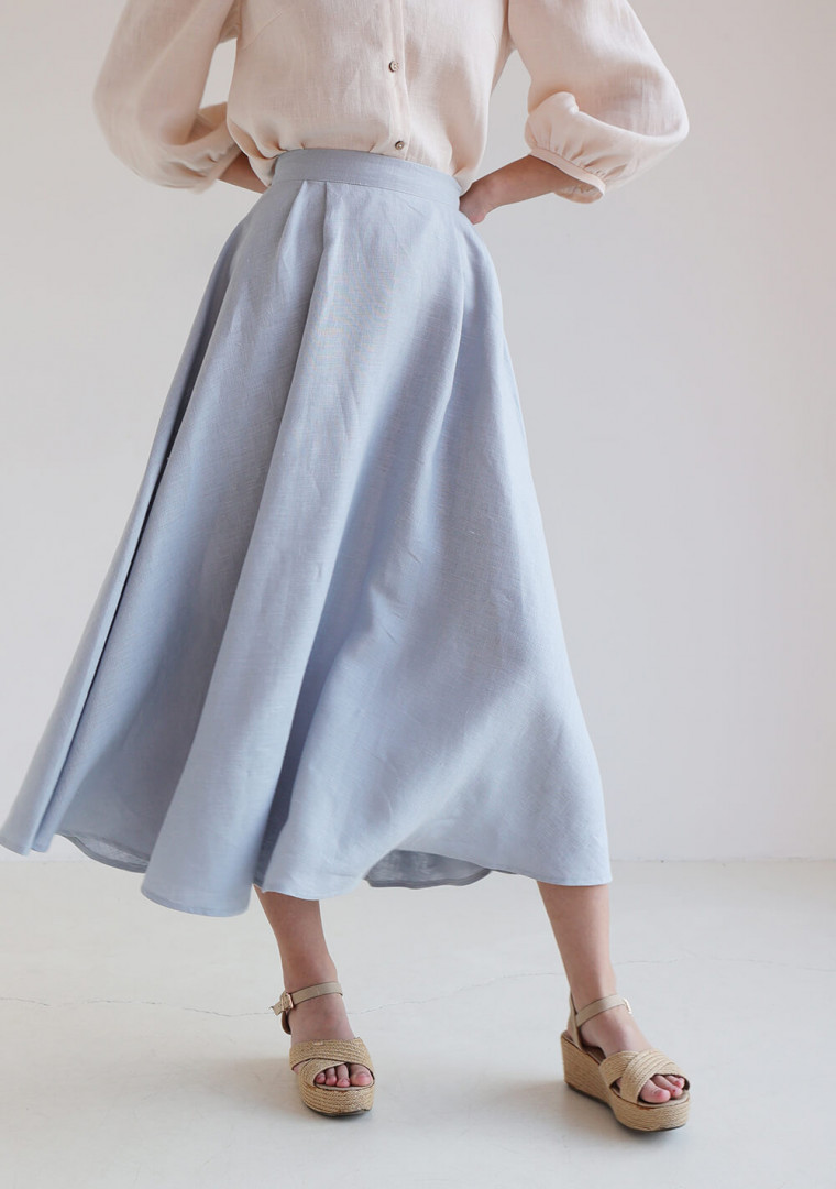 Half circle linen skirt Emilia