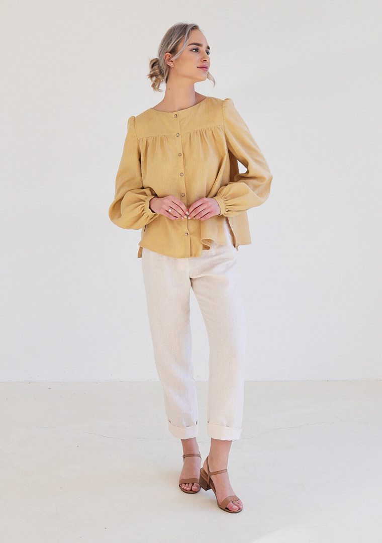 Flare linen shirt Becca