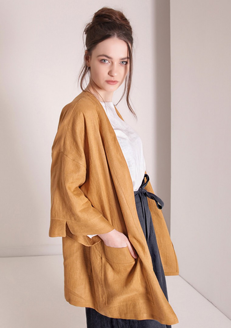 Linen cardigan Devonne