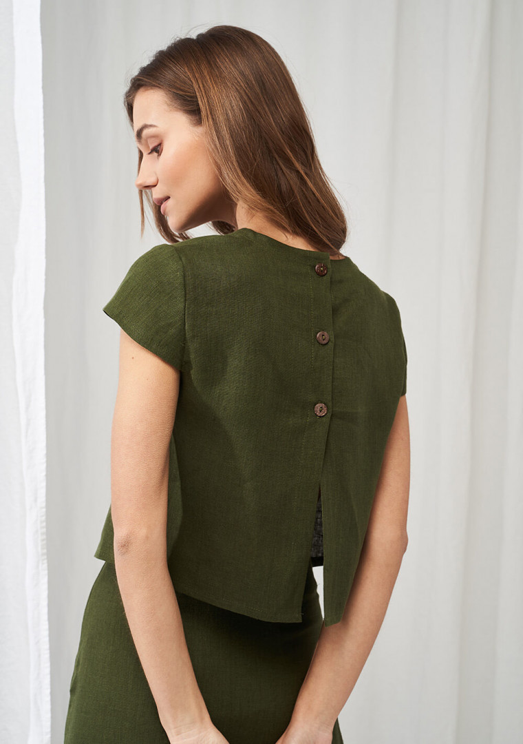 Linen crop top Amelia