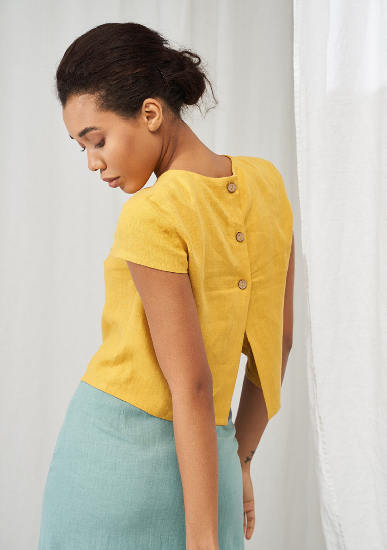 Linen crop top Amelia