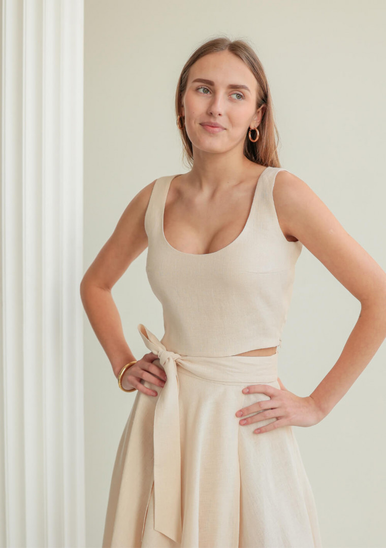 Linen crop top Ashley