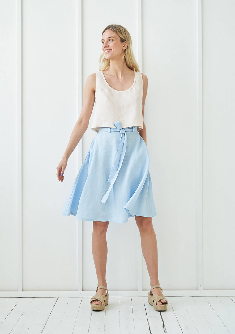 Linen crop top Stella