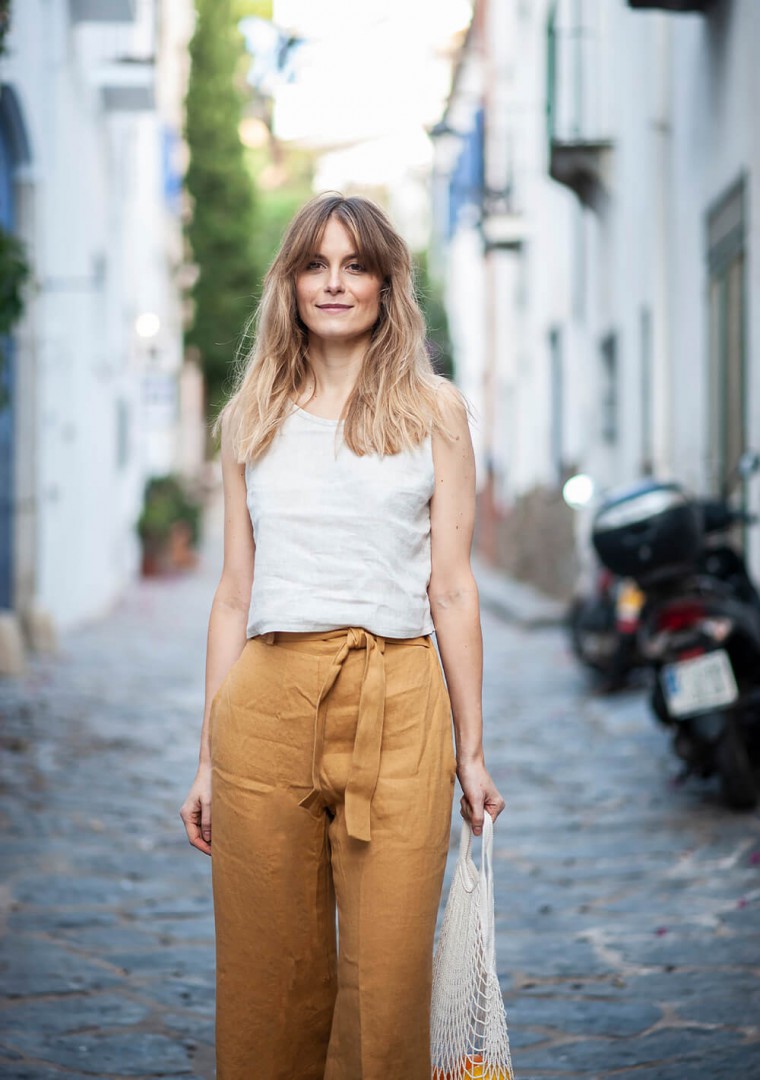 Linen crop top Leigh
