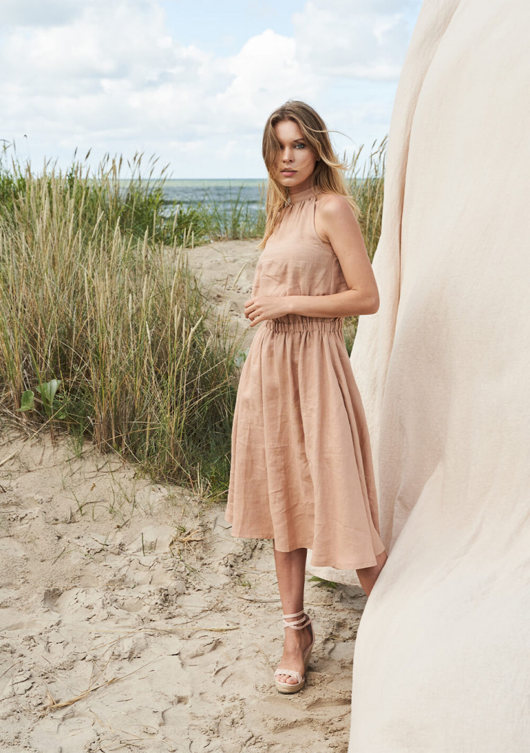 Linen halter dress Estelle