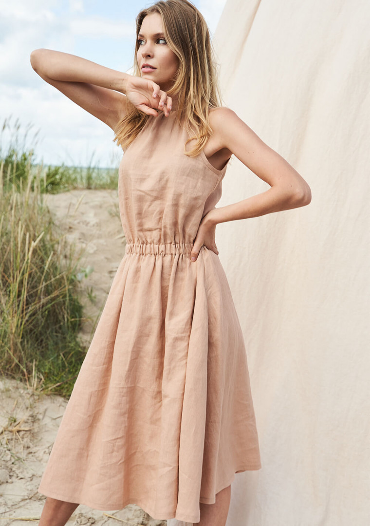 Linen halter dress Estelle