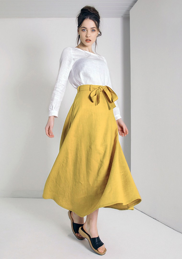 Linen maxi skirt Alessia