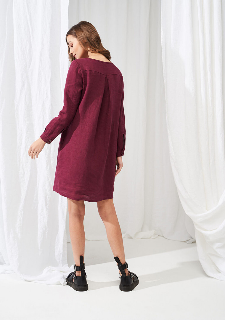 Linen mini shirt dress Daisy