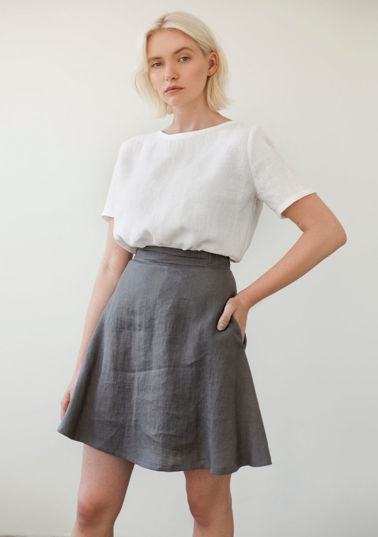 Linen mini skirt Adelle