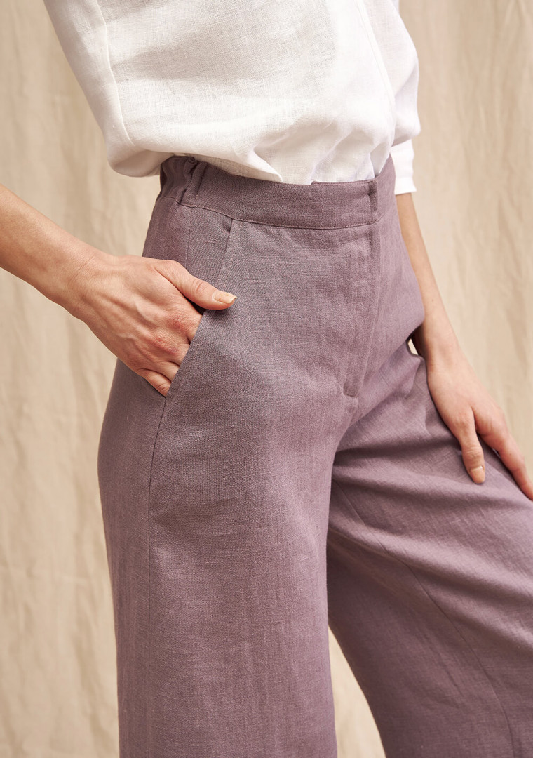 Linen pants Palazzo 32 inches inseam