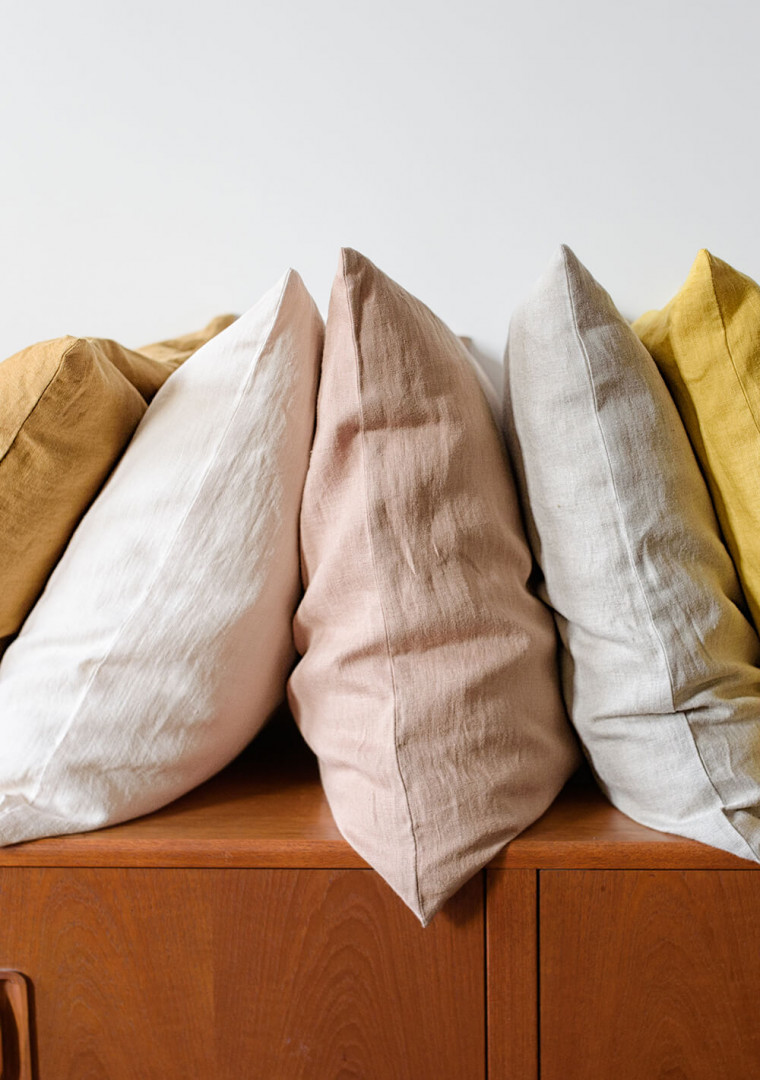 Linen pillow cover