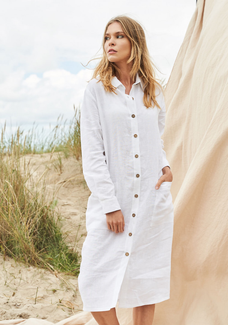 Linen shirt dress April