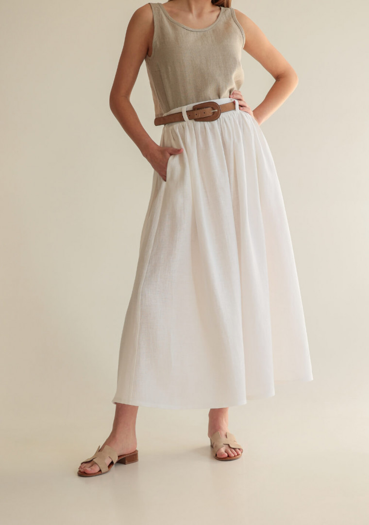 Linen skirt Sage maxi