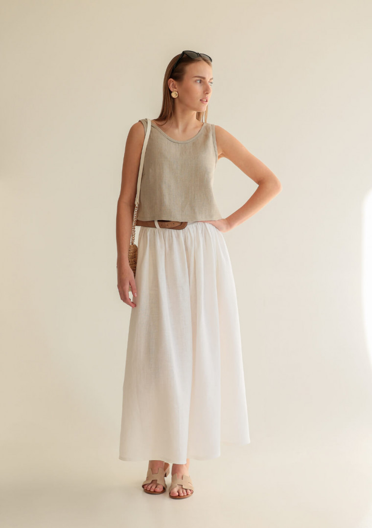 Linen skirt Sage maxi