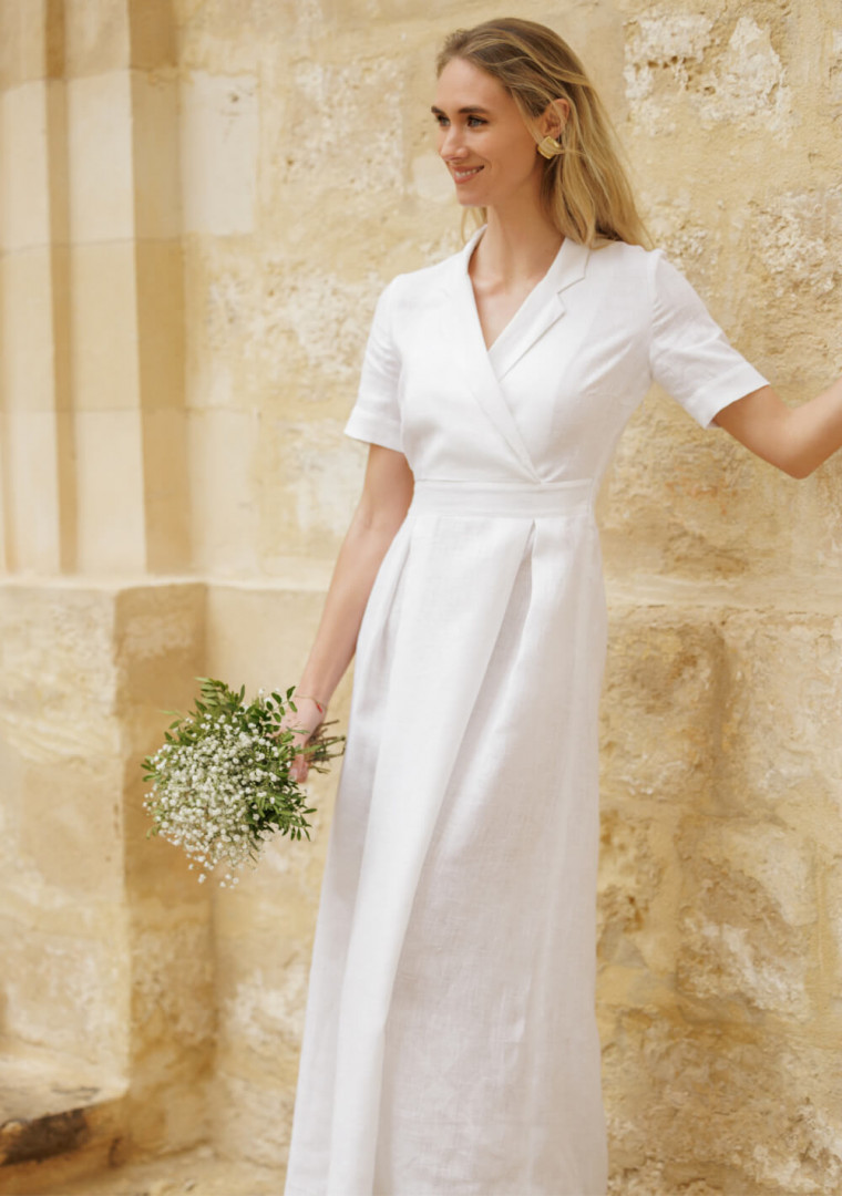 Linen wedding dress Shally
