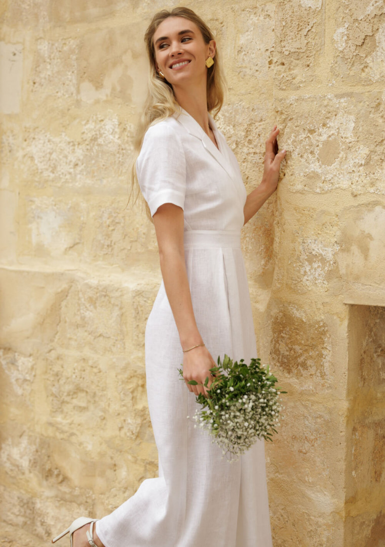 Linen wedding dress Shally