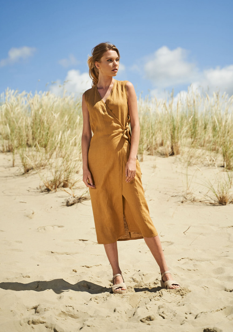 Linen wrap dress Lydia