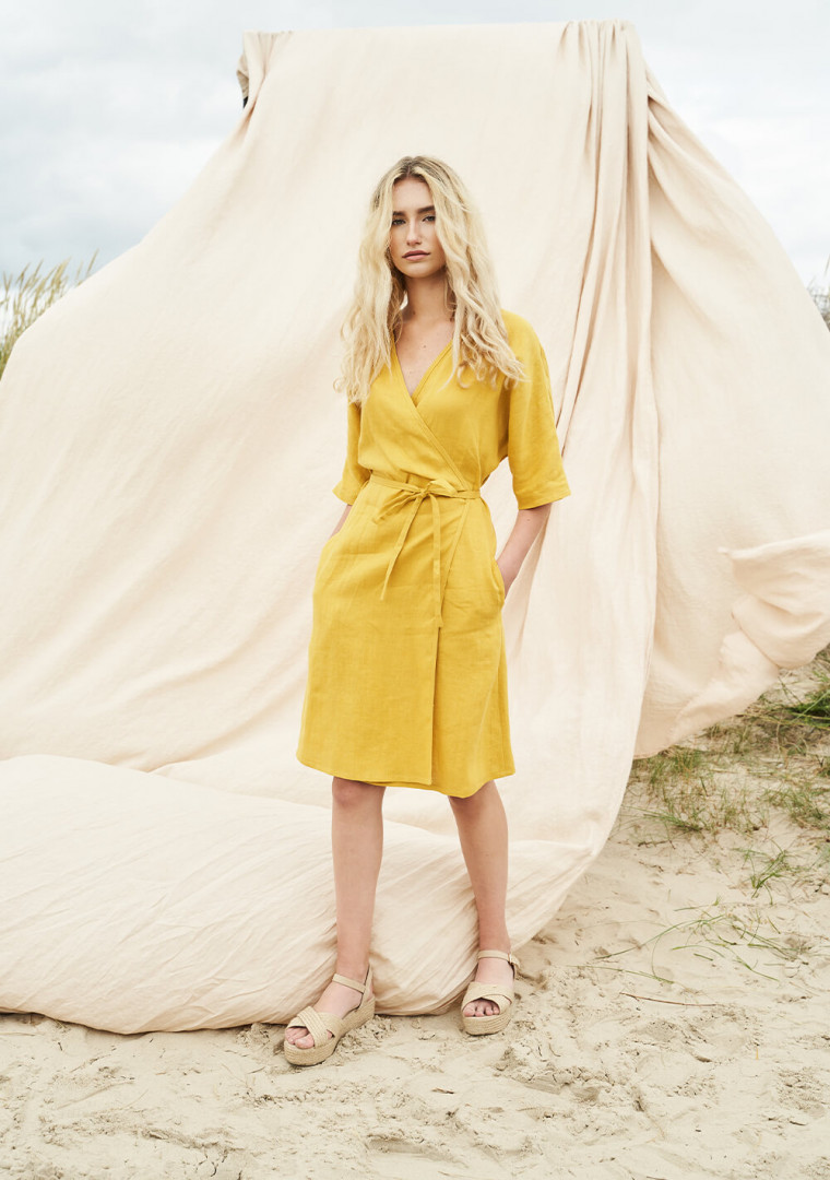 Linen wrap dress Noelle