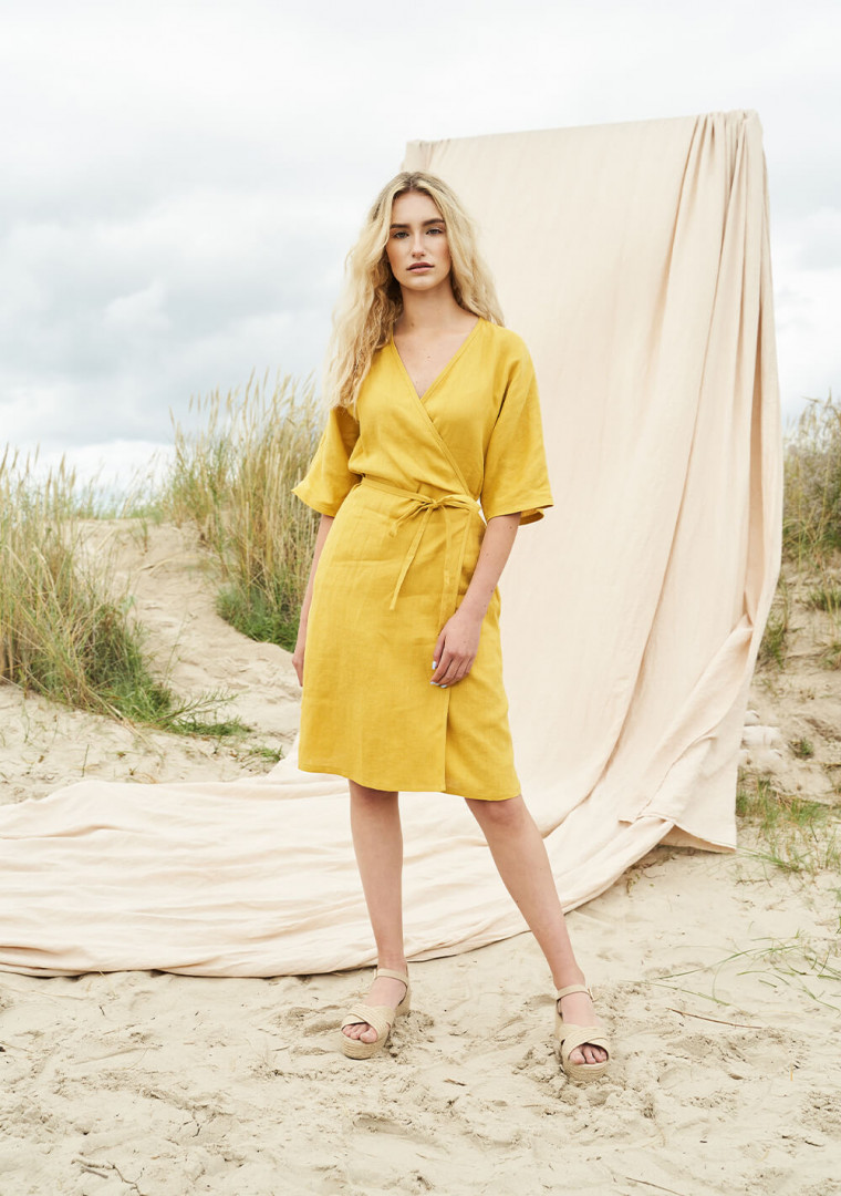 Linen wrap dress Noelle
