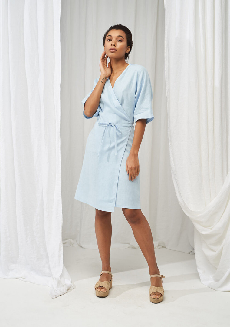 Linen wrap dress Noelle