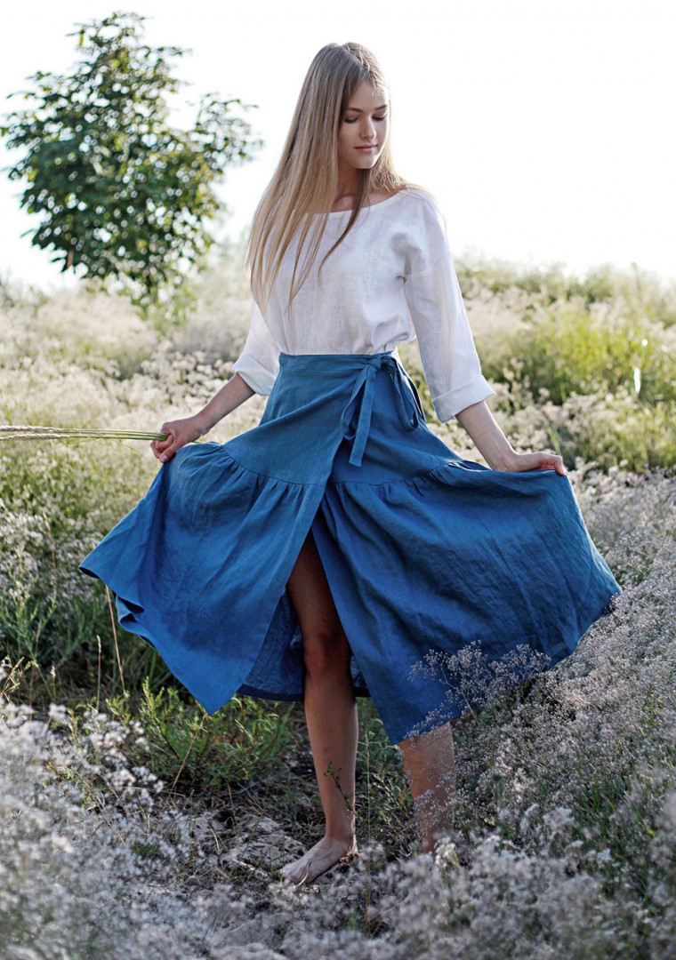 Linen wrap skirt Sabrina