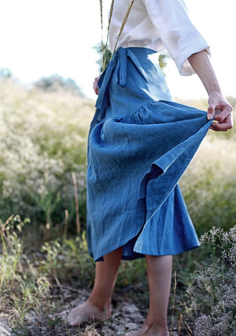 Linen wrap skirt Sabrina