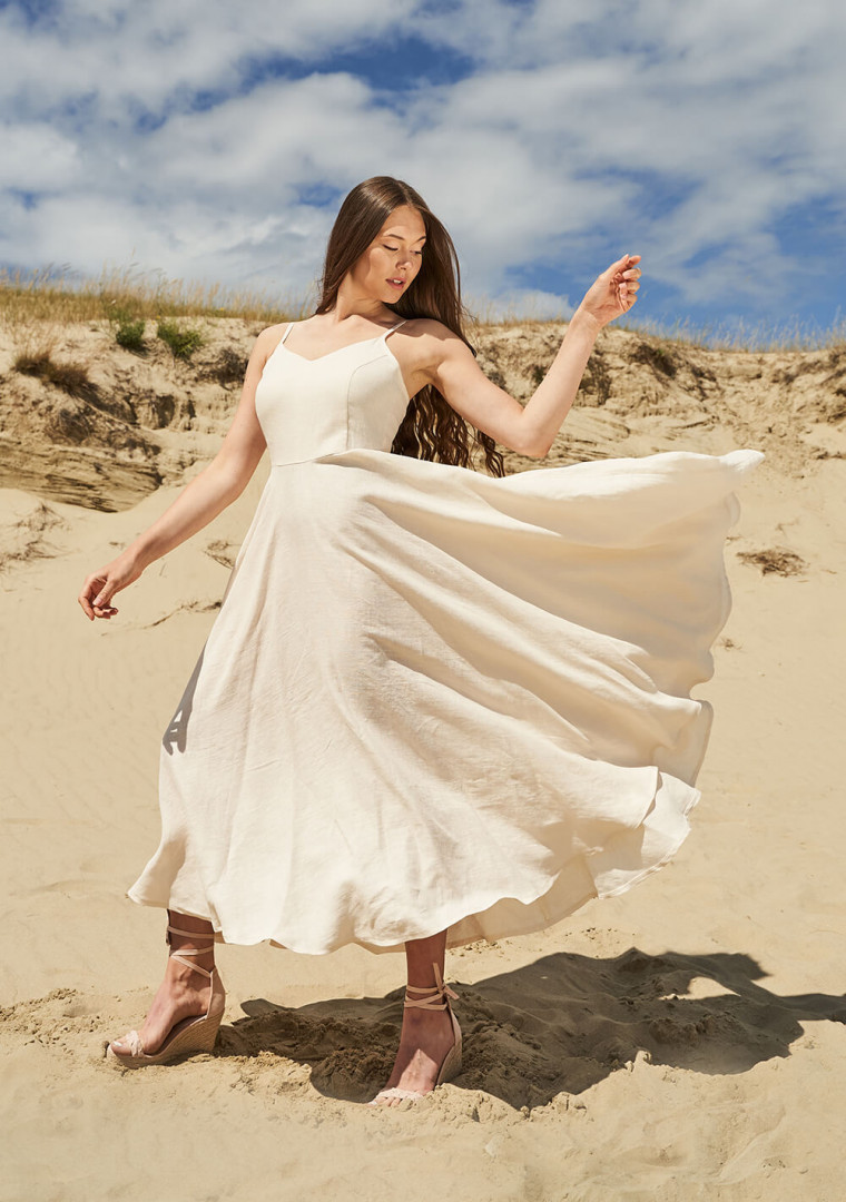 Maxi linen circle dress Odessa