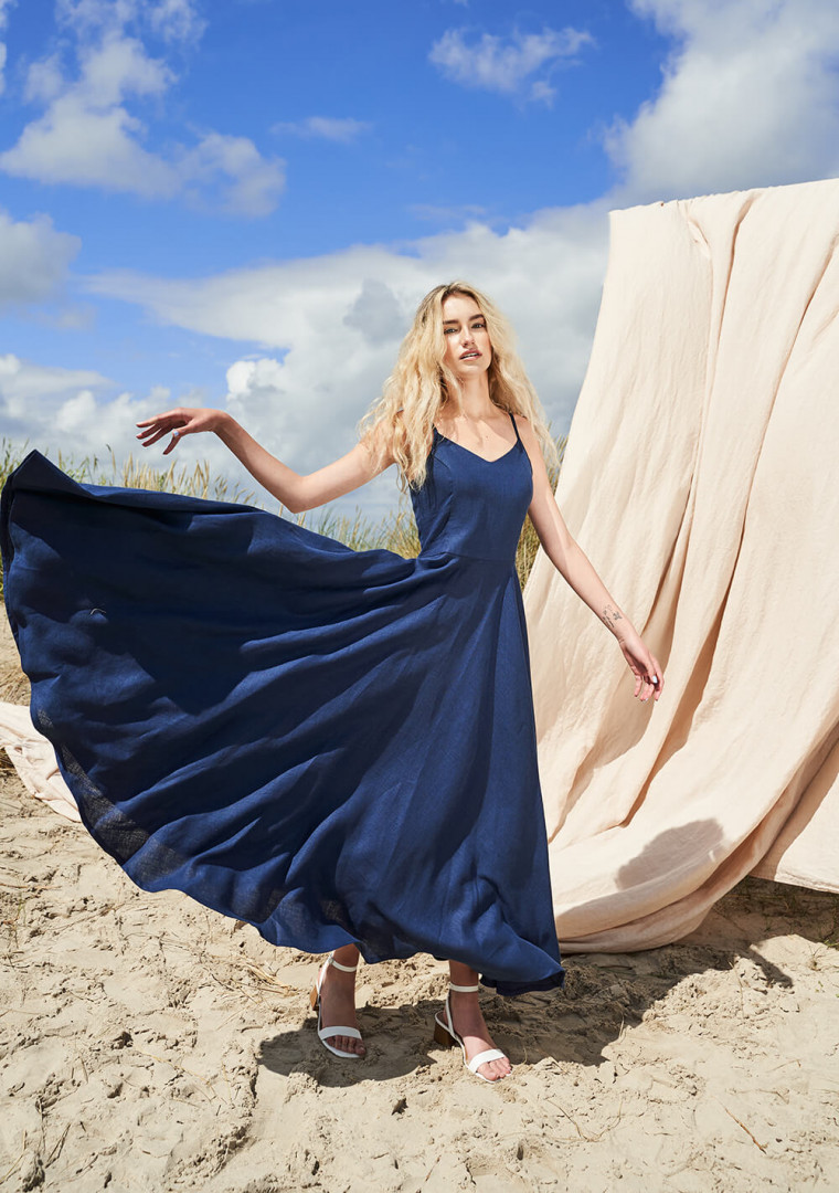 Maxi linen circle dress Odessa