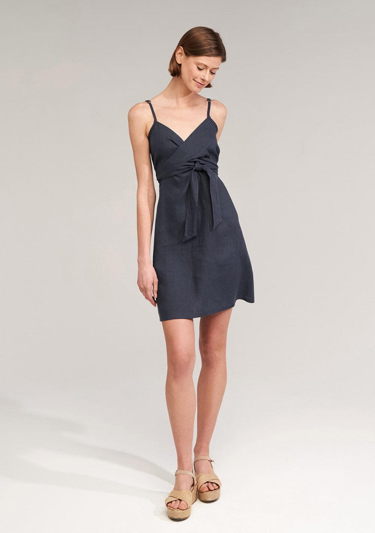 Short linen strap dress Arielle Short linen strap dress Arielle