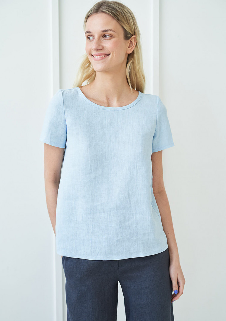 Short sleeve linen shirt Olivia