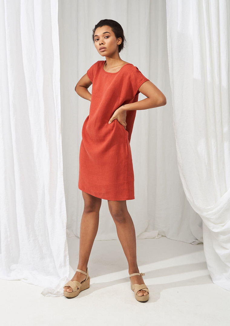 Simple linen tunic dress Teresa