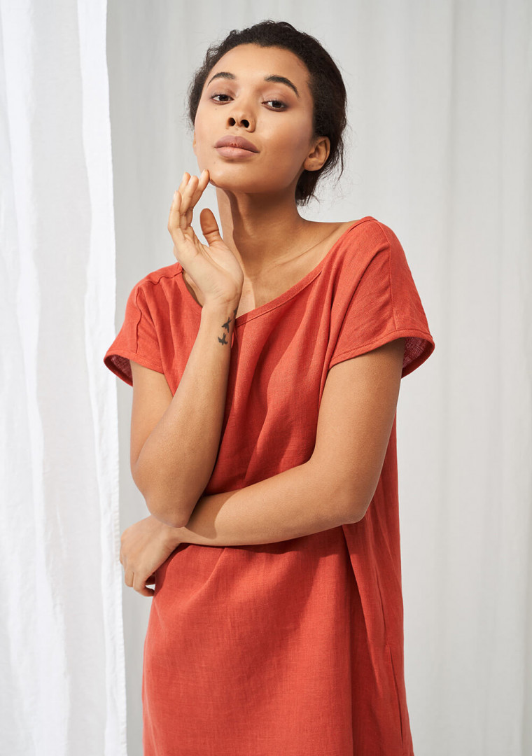 Simple linen tunic dress Teresa