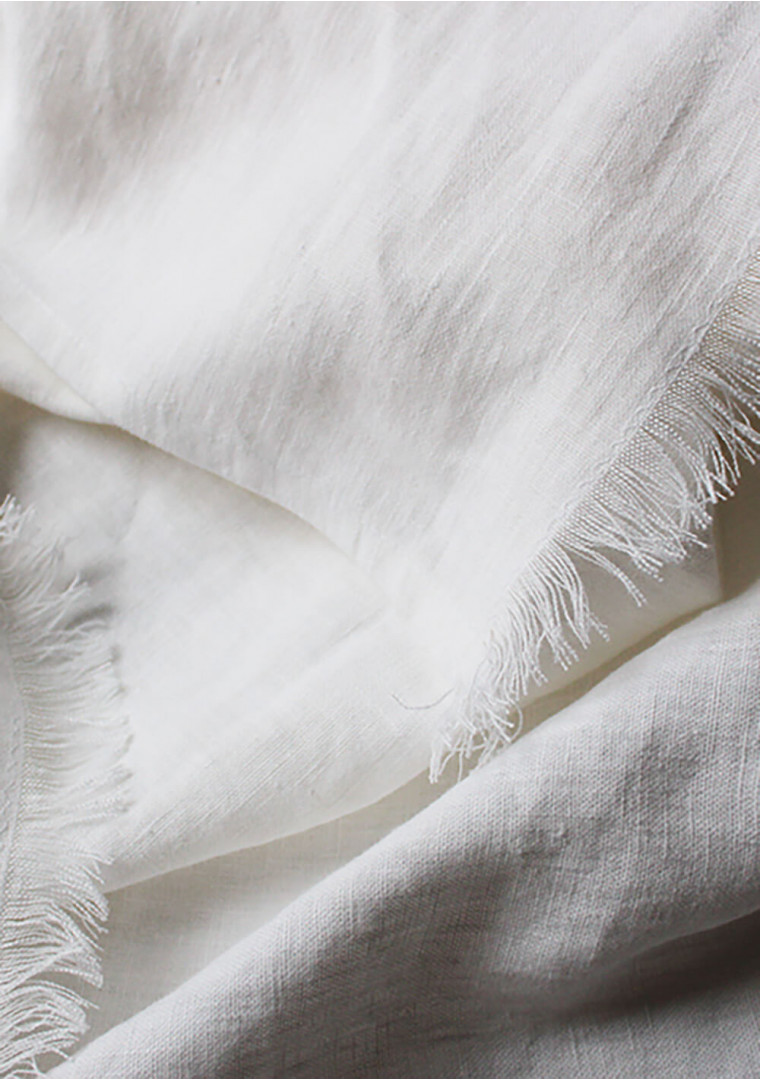 Softened linen throw