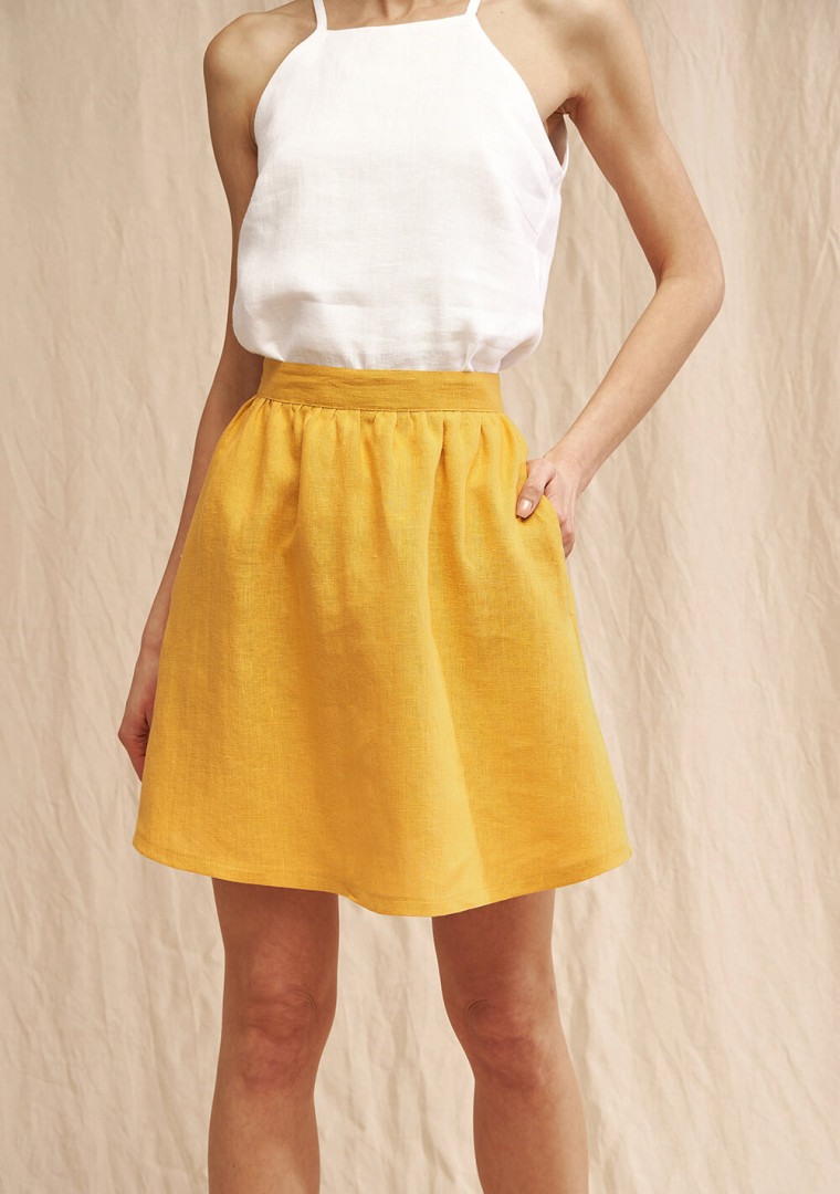 Strap linen top Kayla