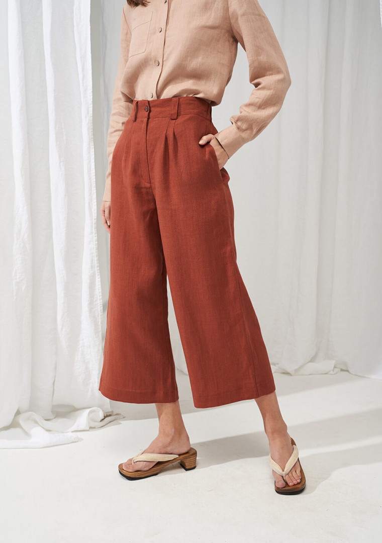 Wide leg linen pants Gemma
