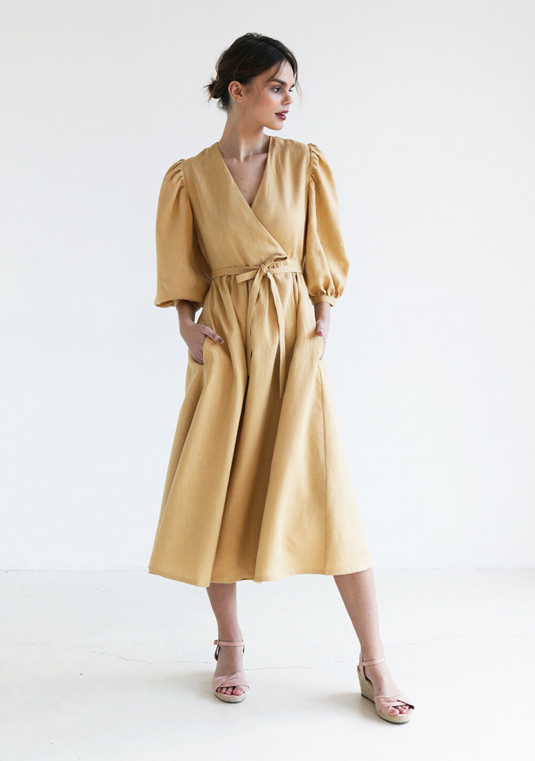 Wrap linen dress Verona Wrap linen dress Verona